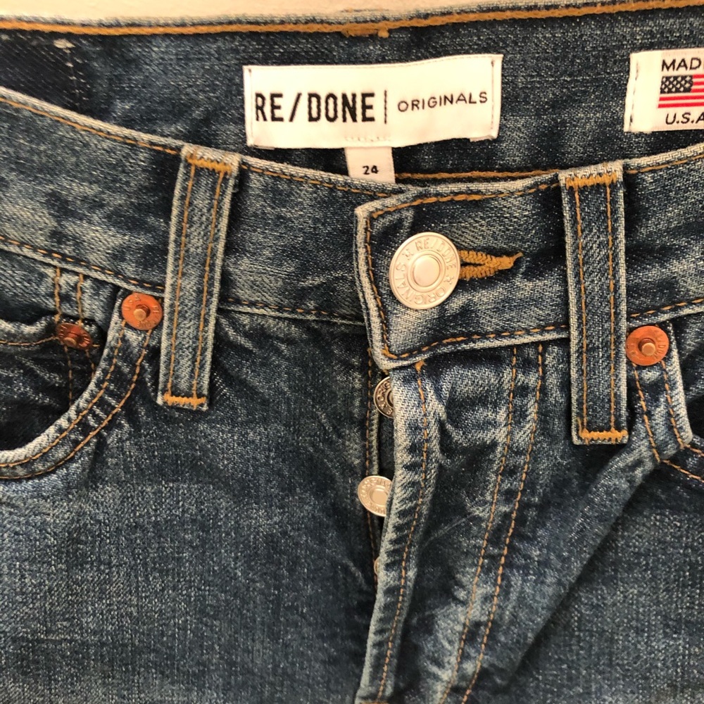 ReDone Hi-Rise Ankle Crop Stretch Jean